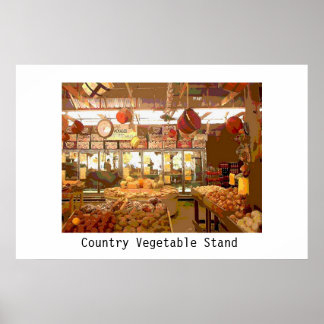 Poster Stand de légumes du pays