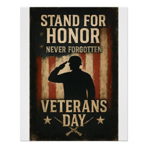 Poster Stand For Honor - Conception de l'hommage de la fê