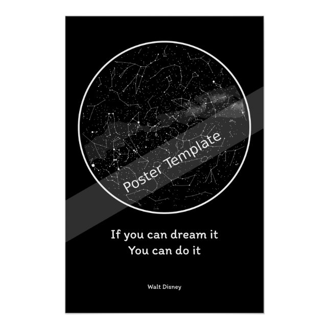 Poster star map (Devant)