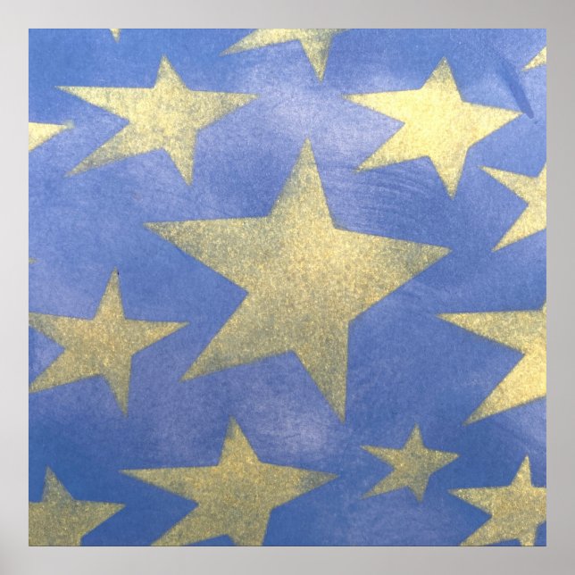 Poster Starry Blue et Gold (Devant)