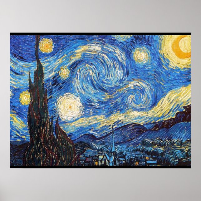 Poster Starry Night Starry Night Ciel Abstrait (Devant)