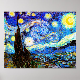 Poster Starry Night Van Gogh Art