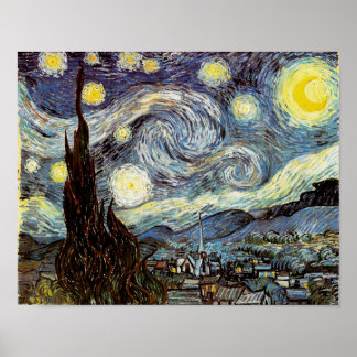 Poster Starry Night Van Gogh Art