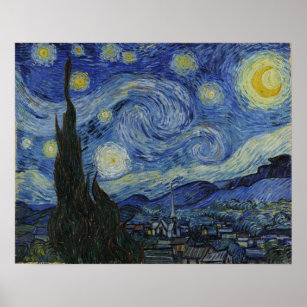 Poster Starry Night Vincent van Gogh Peinture