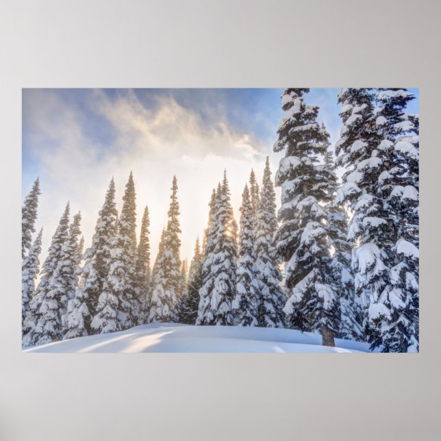 Poster Station de ski de Crystal Mountain, près de Mt. Ra (Devant)