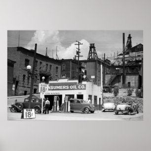 Poster Station-service, 1939