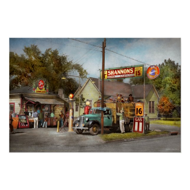 Poster Station-service - Essences super de Shannon 1939 (Devant)