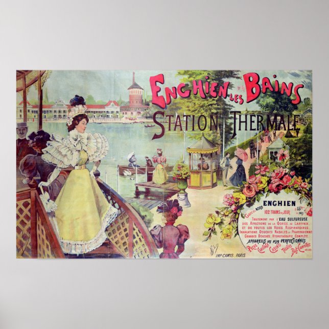 Poster Station spa d'Enghien-les-Bains, France (Devant)