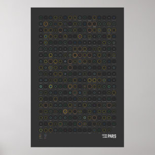 Poster Stations & Lignes : Paris (Sombre)
