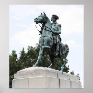 Poster Statue de George Washington, cercle de Washington