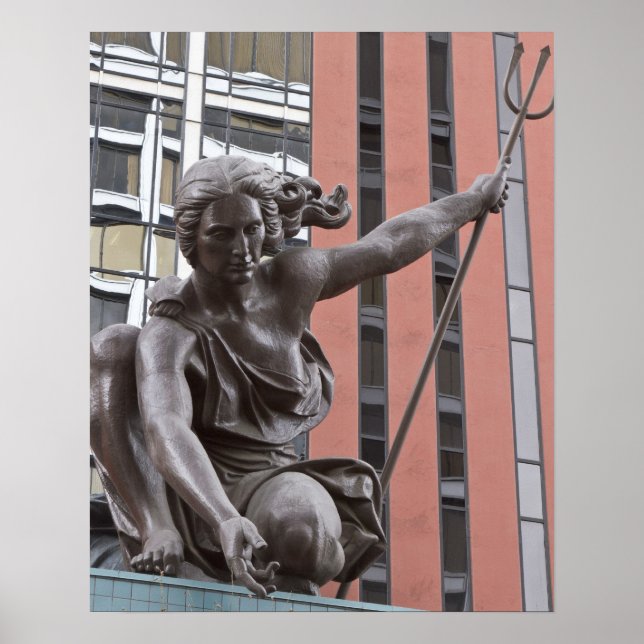 Poster Statue de Portlandia, Portland, Oregon (Devant)