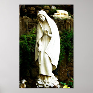 Poster Statue du jardin de la Vierge Marie