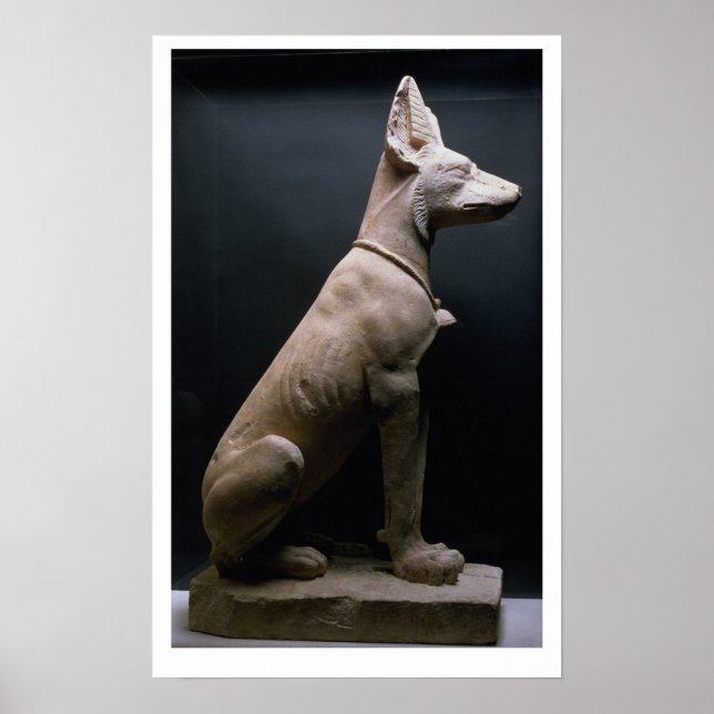 Poster Statue d'un chien, Mésopotamie, c.5000-1000 avant  (Devant)
