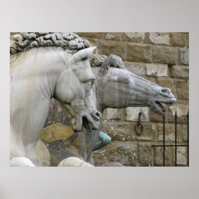 Poster Statue équestre de la Renaissance des chevaux (Devant)