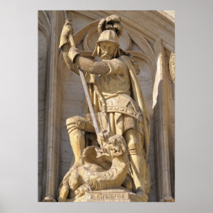 Poster Statue médiévale de l'Archange Michel