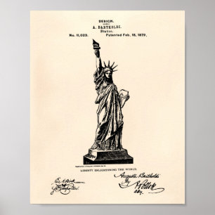 Poster Statue of Liberty 1879 Patent Art - Old Peper