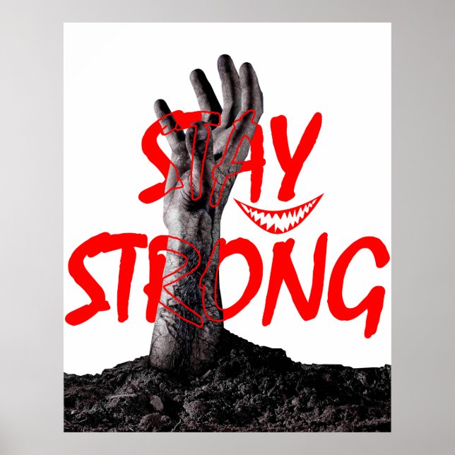 Poster : Stay Strong Motivational Quote Design  (Devant)