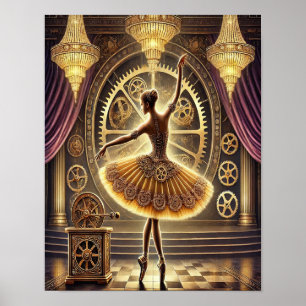 Poster Steampunk 16, L'horlogerie Ballerina
