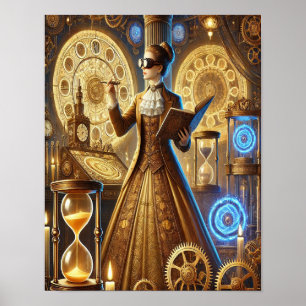 Poster Steampunk 24, Le Professeur Voyageur de Tem