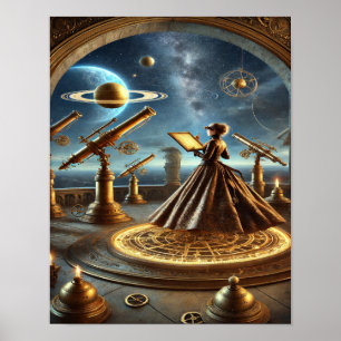 Poster Steampunk 27, L'Astronome Éther