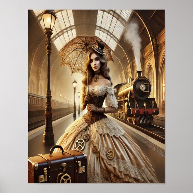 Poster Steampunk 29, La Gare Debutante (Devant)