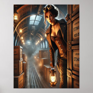 Poster Steampunk 32, L'Aéronef Stowaway