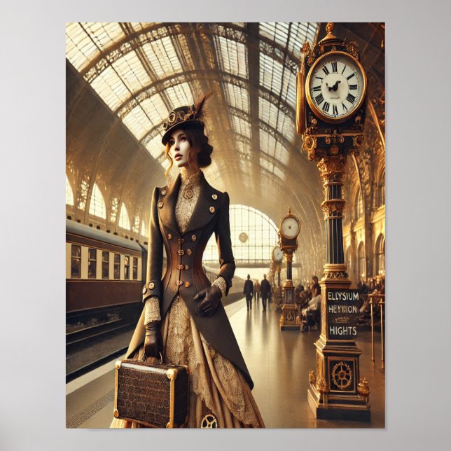 Poster Steampunk 39, La Gare Debutante (Devant)