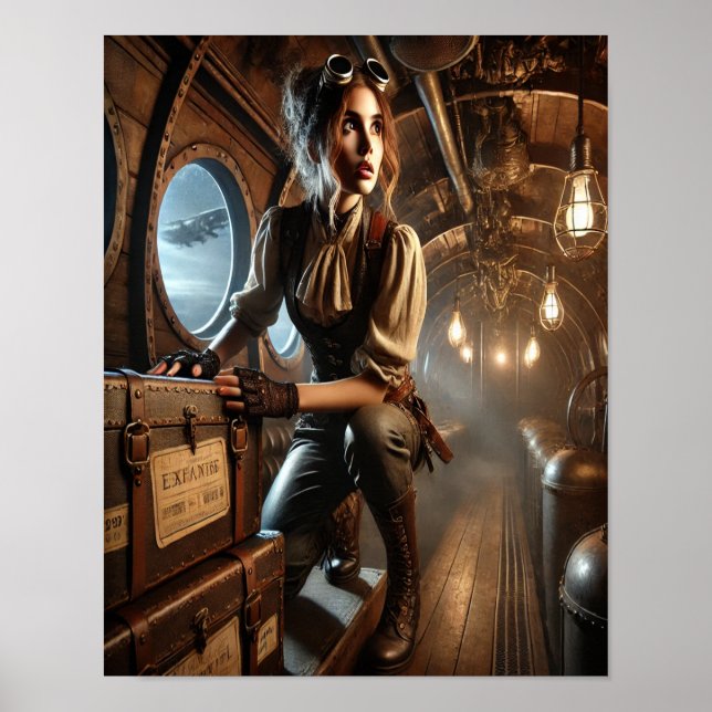 Poster Steampunk 42, L'Aéronef Stowaway (Devant)