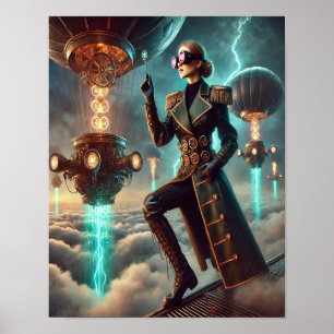 Poster Steampunk 43, The Etherborne Explorer