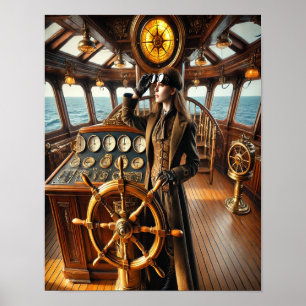 Poster Steampunk 75 Le Navigateur nautique