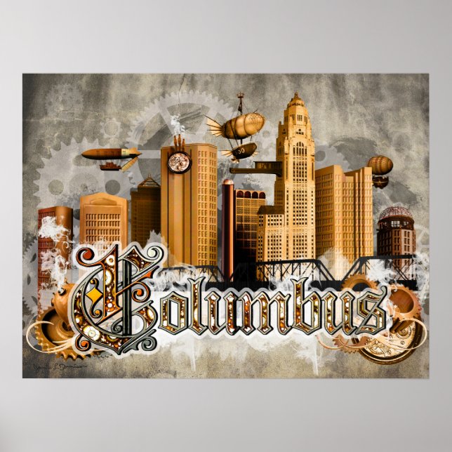 Poster Steampunk Columbus (Devant)