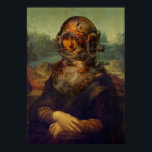 Poster Steampunk da Vinci Mona Lisa Divers Casque Pop Art<br><div class="desc">Steampunk Mona ! J'adore le casque du plongeur vintage. Le tableau emblématique de Léonard de Vinci, l'exposition vedette du Louvre à Paris, la Mona Lisa doit être l'image la plus connue et la plus facilement reconnaissable au monde. Il y a de nombreuses versions de ce tableau, ici nous la voyons...</div>