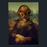 Poster Steampunk da Vinci Mona Lisa Divers Casque Pop Art<br><div class="desc">Steampunk Mona ! J'adore le casque du plongeur vintage. Le tableau emblématique de Léonard de Vinci, l'exposition vedette du Louvre à Paris, la Mona Lisa doit être l'image la plus connue et la plus facilement reconnaissable au monde. Il y a de nombreuses versions de ce tableau, ici nous la voyons...</div>