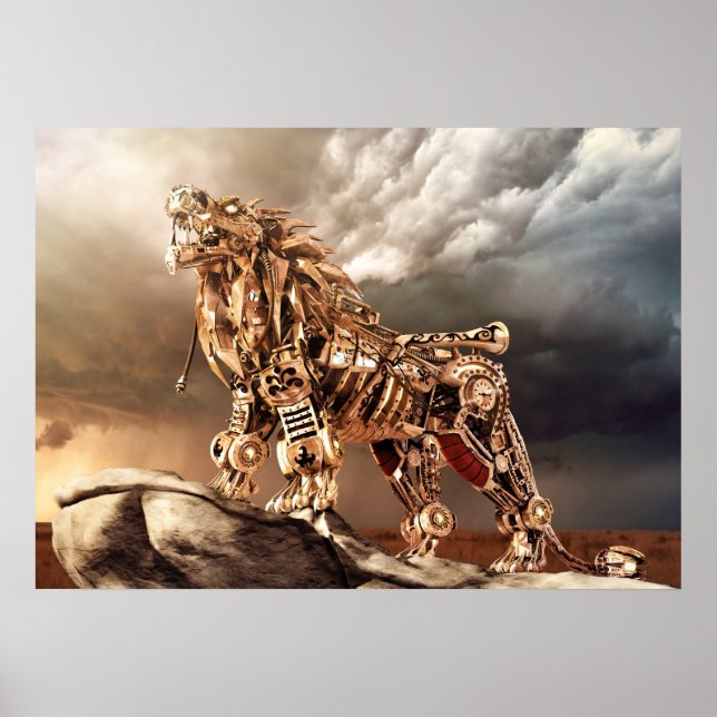 Poster SteamPunk GOLD LEON (Devant)