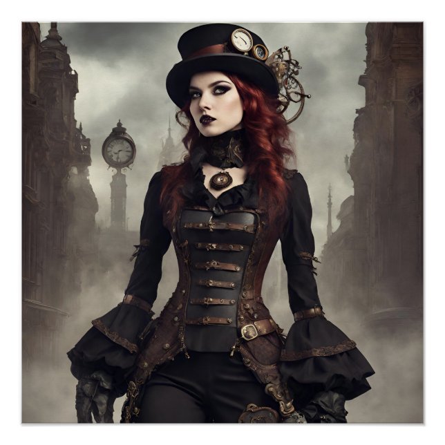 Poster Steampunk gothique (Devant)