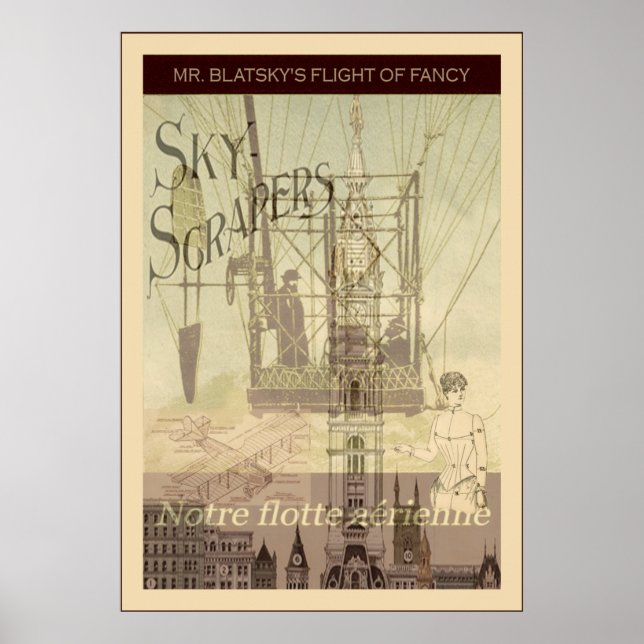 Poster SteamPunk ~ Le vol de fantaisie de M. Blatsky (Devant)
