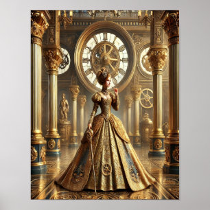 Poster Steampunk Pin Up 4, La Duchesse Clockwork
