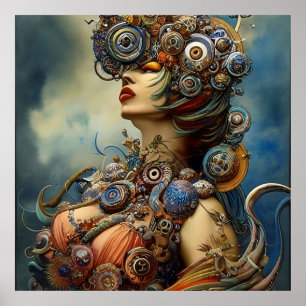 Poster Steampunk Queen Art