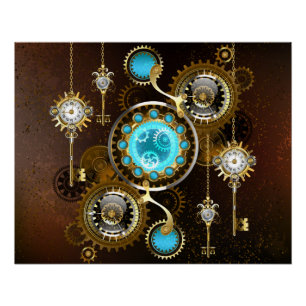 Poster Steampunk Rusty Background