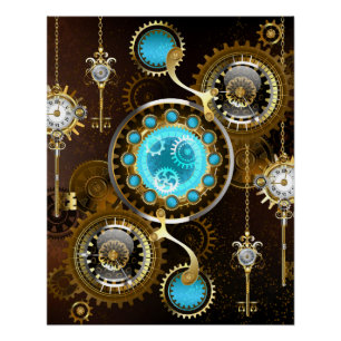 Poster Steampunk Rusty Background