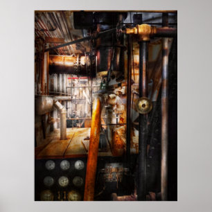 Poster Steampunk - tuyauterie - tuyaux