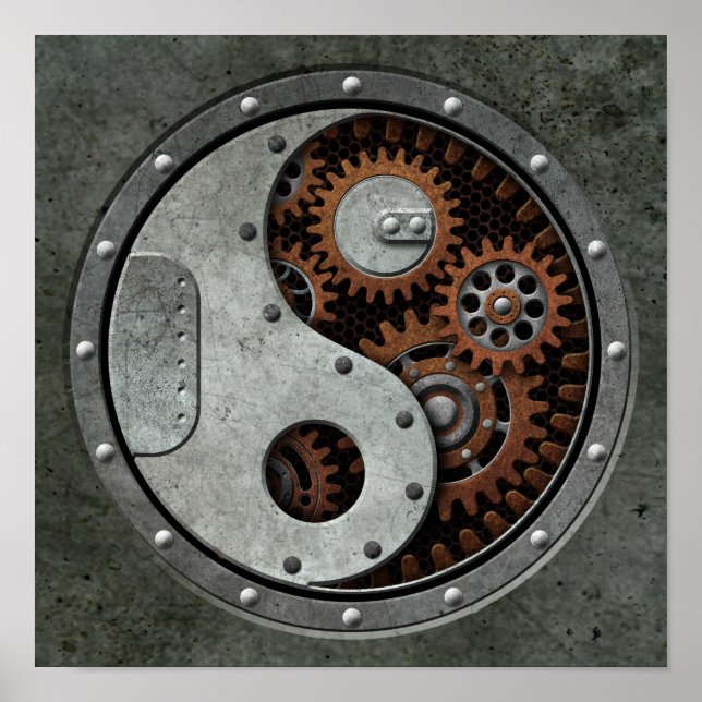 Poster Steampunk Yin Yang (Devant)
