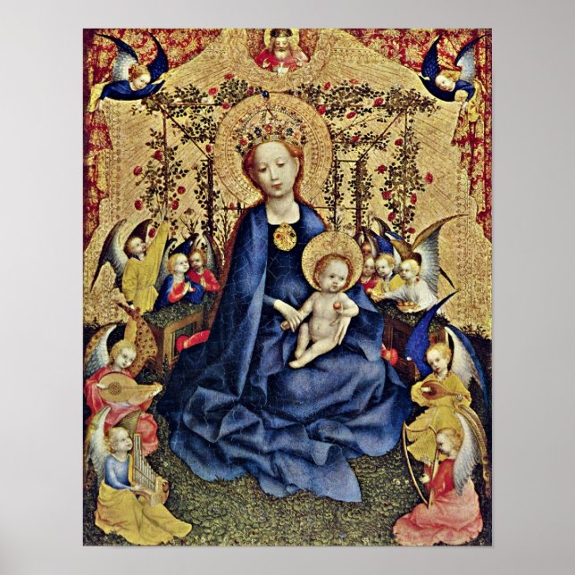 Poster Stefan Lochner - Rosenhagmadonna (Devant)