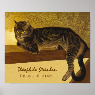 Poster Steinlen Cat on a balustrade CC0975 Grumpy cats