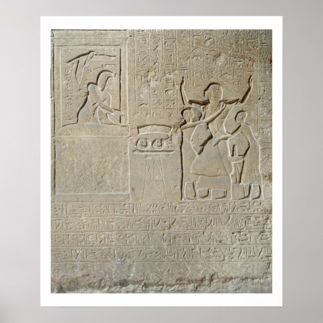 Poster Stele des colliers, Hormin recevant l'or (Devant)