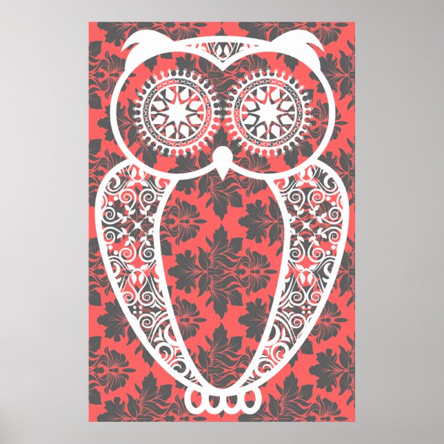 Poster StellaRoot Hoot Owl Imprimer Damas Vintages (Devant)
