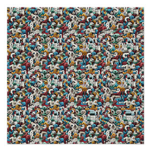 Poster STÉRÉOGRAMME LETTRE R 20"x20", Semi-brillant, Sans