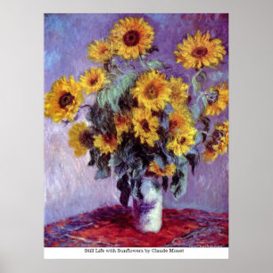 Poster Still Life avec Sunflowers par Claude Monet