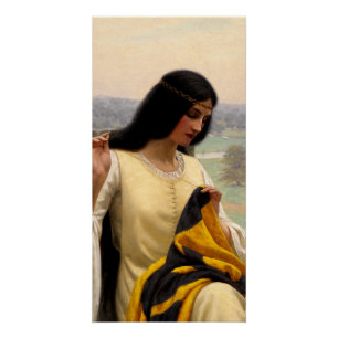 Poster Stitching the Standard par Edmund Leighton