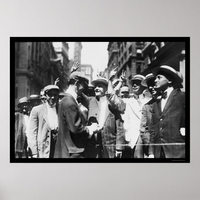 Poster Stock Traders NYC Curb Market 1916 (Devant)